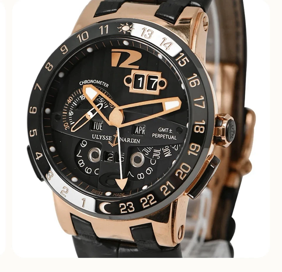 Reloj Hombre Ulysse Nardin El Toro Oro Rosa 18k Cerámica, GMT 326-03 Foto 2 de 4