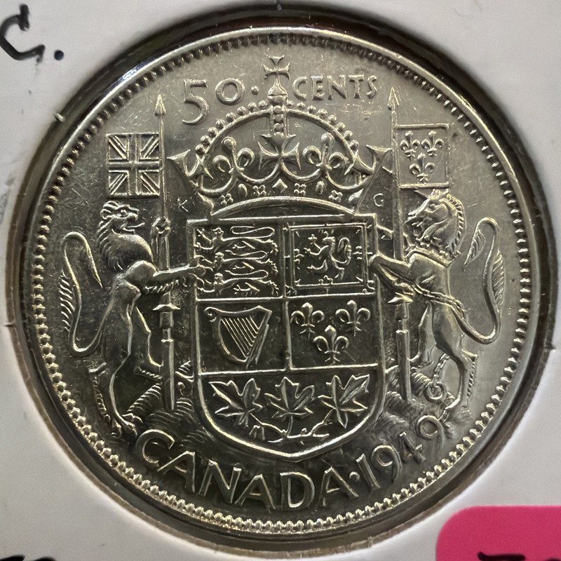 1949 Canada half dollar 50 cents Br185