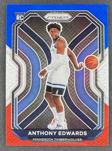 Anthony Edwards 2020 Panini Prizm Red White Blue RC #258 - Timberwolves