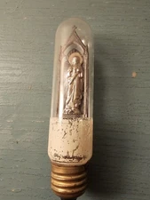 Antique 1930's Aerolux Sacred Heart/Jesus Neon Light Bulb-Very Good