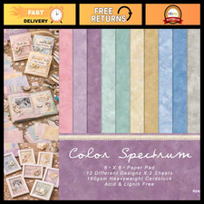 6x6 Inch Scrapbook Paper Pad - 24 Sheets Single-Sided Decorative Craft Paper for