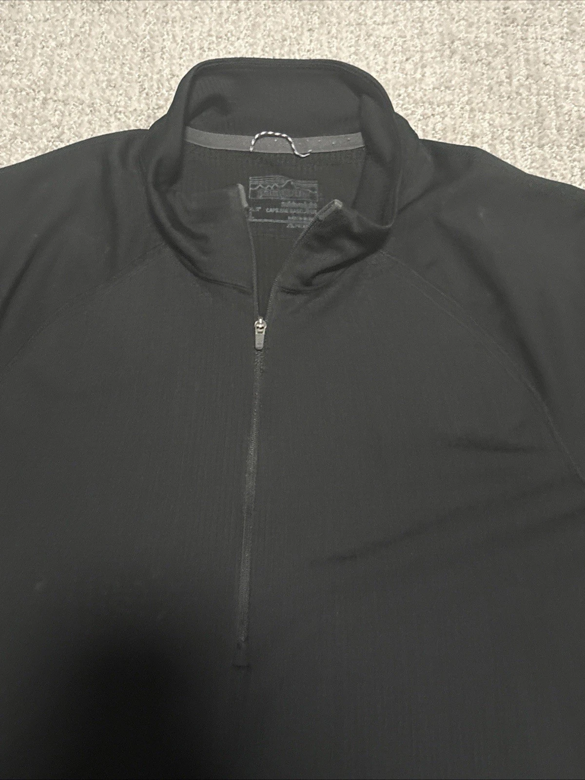 Patagonia Capilene Midweight 1/4 Zip Mens XL Pullover Shirt Base Layer Black