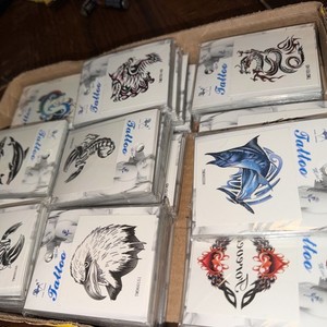 Huge Temporary Tattoo Sticker Bulk Lot 300+ Tattoos Multiple Packs Dragon Tribal