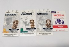 San Diego Chargers Vintage Press Level Ticket Stubs - Dan Fouts Don Coryell etc