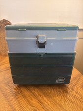 PLANO 759 Guide Series Tackle Box 4 Drawer LARGE Dividers Handle Green Grey