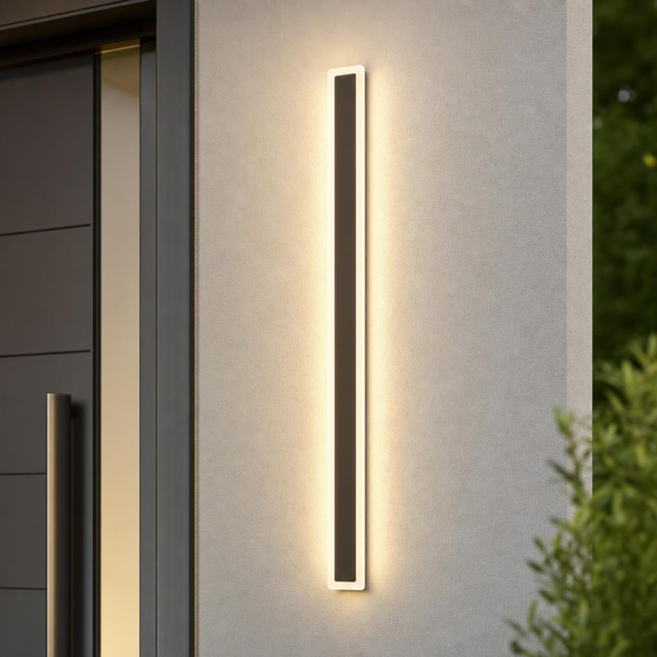 Wandleuchte AußEnwandlampe Balkonleuchte Aluminium Wetterfest LED L 62,5 Cm-image