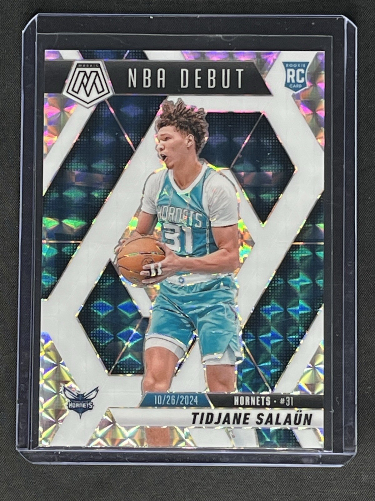 TIDJANE SALAUN 2024-25 MOSAIC NBA DEBUT ROOKIE CHOICE WHITE RC /35