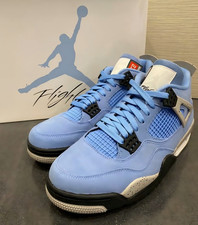 US Siez 7-12 Jordan 4 Retro "University Blue" Basketball Shoes for Men's Shoes