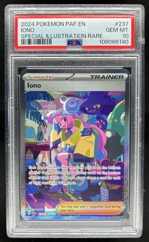 2024 Pokemon Paldean Fates Iono #237/091 PSA 10 GEM MINT