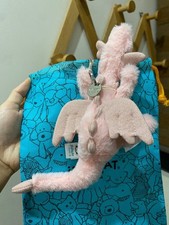 Jellycat Rose Dragon Plush Bag Charm Keyring Cute Collectable Cuddly Toy - NWT