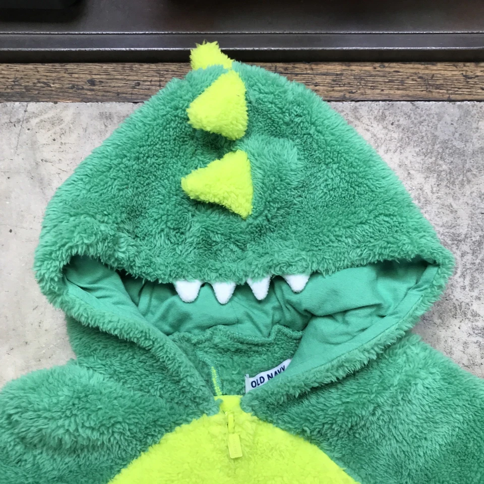 Antiguo Disfraz de Dinosaurio Verde Marino Halloween - Niño Pequeño - 5T - Una Pieza Cremallera Frontal Foto 2 de 4