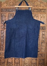 Vintage Selvedge Denim Workwear Apron Pockets Shop Paint Chore Unbranded