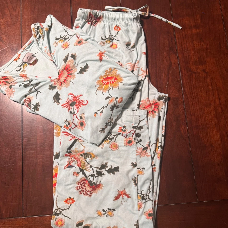 Conjunto de pijama Natori para mujer ropa de salón ropa de dormir top y pantalones cordón elegante L Foto 2 de 4