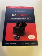 Go Hearing Go Prime OTC Rechargeable Hearing Aids ,NEW,SEALED