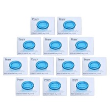 12 barras de jabón de glicerina de peras AZUL TRANSPARENTE con extracto de menta puro y suave 3,5 oz