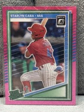 2025 Donruss Optic Starlyn Caba Rated Prospect Pink Velocity Prizm /79 #197 MIA