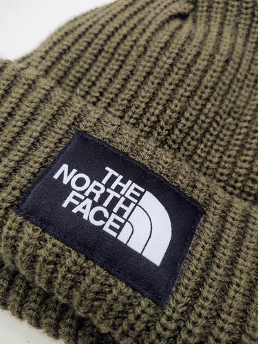 Kids The North Face Salty Dog Beanie New Taupe Green OS - Picture 4 of 4