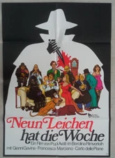 P360 Kinoplakat NEUN LEICHEN HAT DIE WOCHE Gianni Gavina, Francesca Marciano