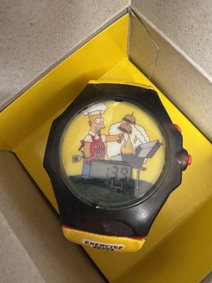 STILL IN ORIGINAL BOX Homer Simpson 2002 Vintage Watch Burger King