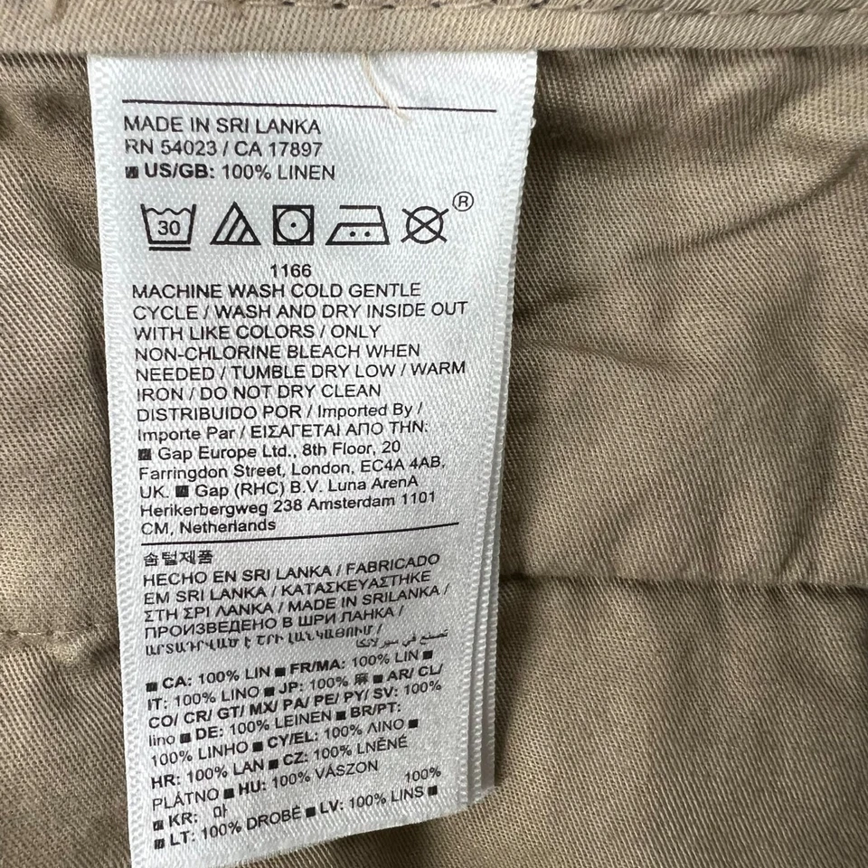 Shorts masculino Banana Republic 34 linho azul casual frente plana resort costeiro - Imagem 4 de 4