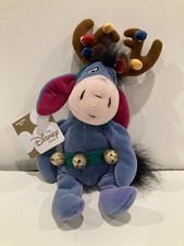 Reindeer Eeyore Bean Bag Plush Disney Store 9" Mint with All Tags