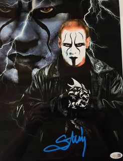 WCW TNA WWE AEW THE ICON STING SIGNED 11X14 METALLIC JSA CERT!!