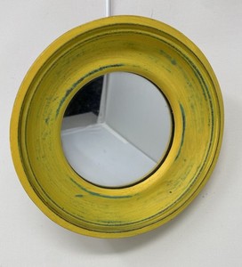 Hobby Lobby Yellow & Teal Accent Mirror 6.6” Wall Decor