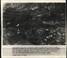 1945 Press Photo Krupp Munitions Works devastated during WWII in Essen, Germany