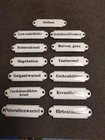 Lot of 13 Antique Apothecary Cabinet Pharmacy Enamel Sign Mugwort and Others (No.3-D11