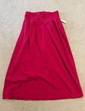 Maeve by Anthropologie Women s Pink Solid Pleated Midi Skirt, Size 6 Regular