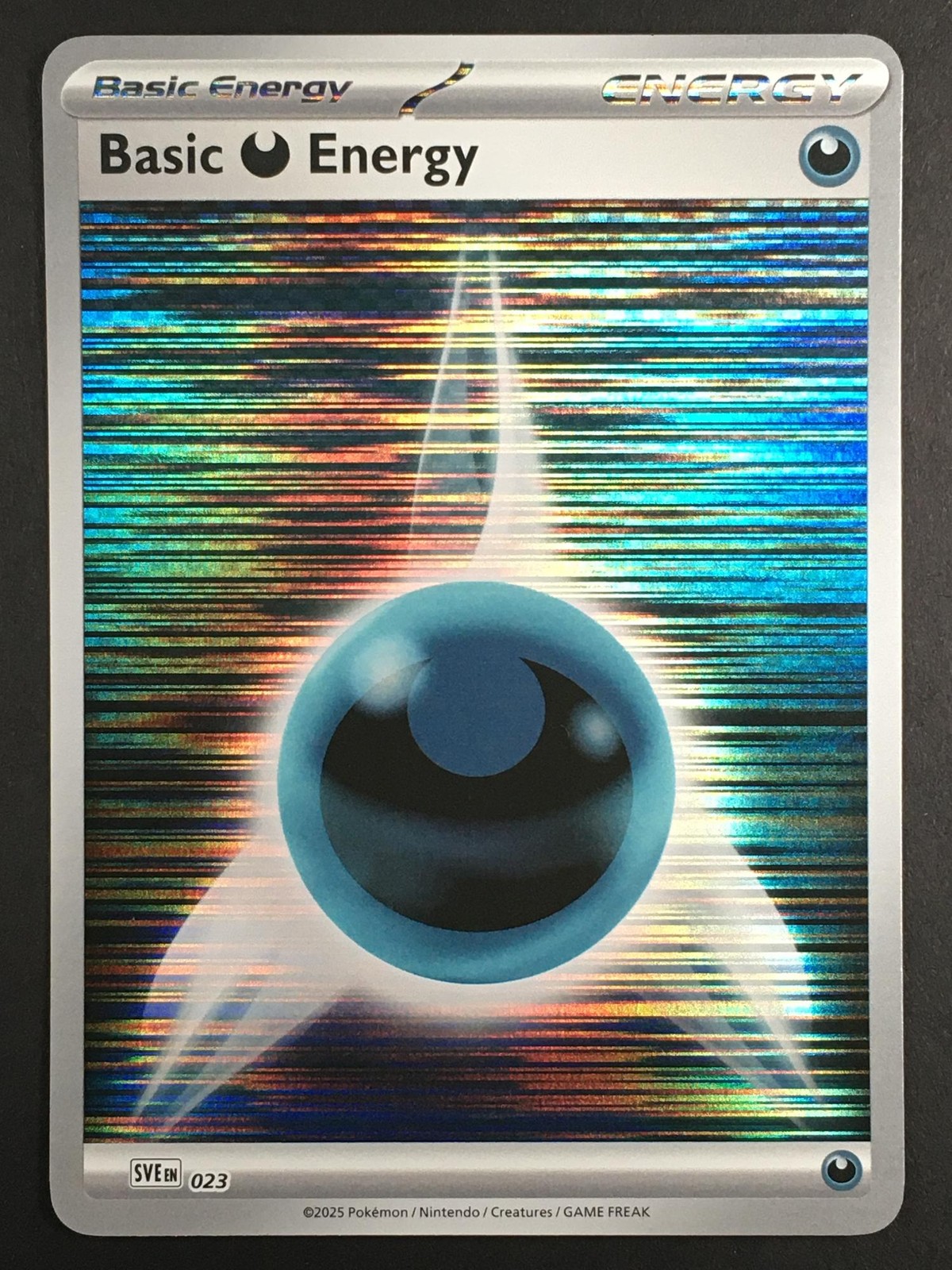 Pokemon TCG Basic Darkness Energy 023 Scarlet & Violet Energies Reverse Holo NM