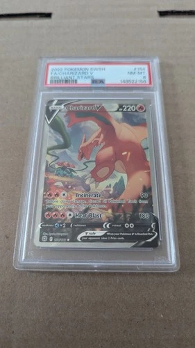 Charizard V (Alternate Full Art) 154/172 Swsh09: Brilliant Stars Holo PSA 8
