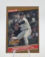 1986 Donruss Highlights Roger Clemens #18 Pitcher of the Month Red Sox