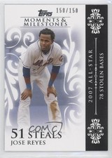 2008 Moments & Milestones 150/150 Jose Reyes (2007 All-Star 78 Stolen Bases) 0a7