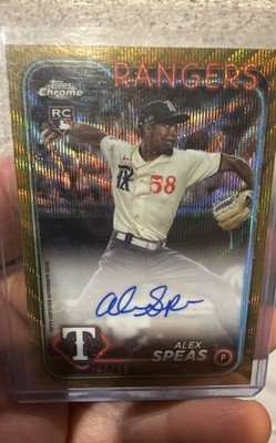 2024 Topps Chrome - Rookie Autographs Gold  Shimmer Refractor Alex Speas 6/50