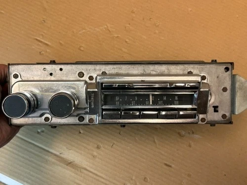 1966 Cadillac Wonder Bar AM FM Radio with Knobs  Very Nice Chrome Clean