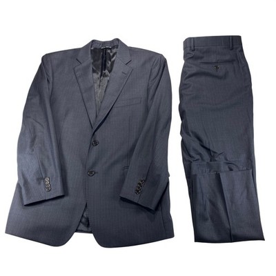Ermenegildo Zegna Saks 5th Ave Suit Mens 42 S Gray Pinstripe Wool Pants 36x29