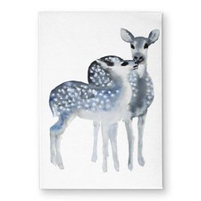 Begin Home Decor CODM17240H8SFH 17 x 24 in. Blue Fawns Love - Minimalist Indo...