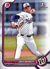 2022 Bowman Draft #BD-141 Jake Bennett Washington Nationals 1st Bowman