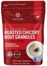 Chicory Root Roasted Granules, 1 Pound, Chicory Coffee Inulin, Prebiotic Dietar