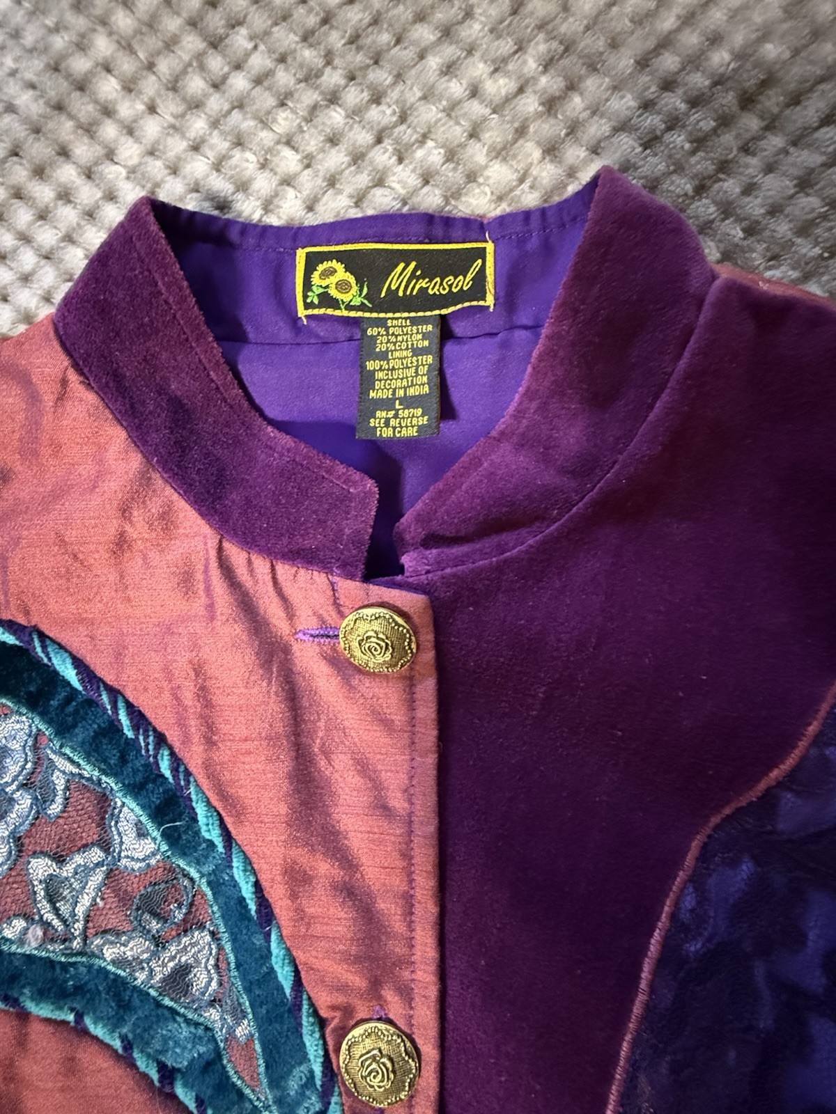 Mirasol Multicolor Patchwork Jacket Size L - image 5