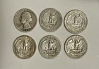 SILVER quarters lot of 6, totaling over 1oz of silver