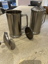 Grunwerg Polished Chrome 3 Cup Coffee Cafetiere 0.4ltr. Brand New In Box