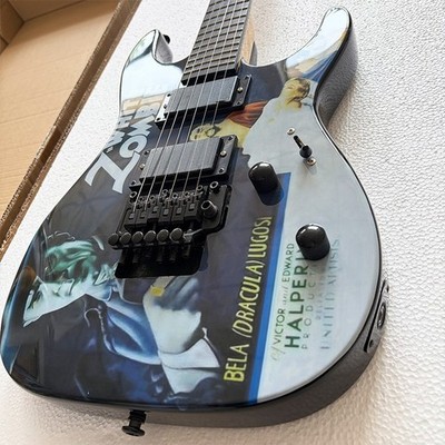Free Shipping，Painted Electric Guitar, Double Tremolo System, Maple Neck