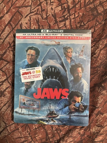 Jaws 50th Anniversary Limited Edition Steelbook 4K NEW