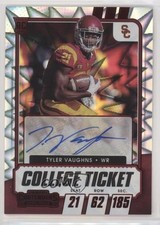 2021 Contenders Draft Picks Game Ticket Red Explosion Tyler Vaughns Auto no9