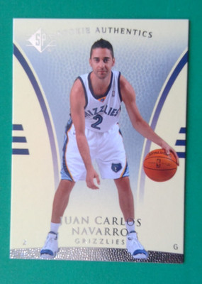 2007-08 UPPER DECK NBA SP Rookie Authentics Juan Carlos Navarro #110 Grizzlies