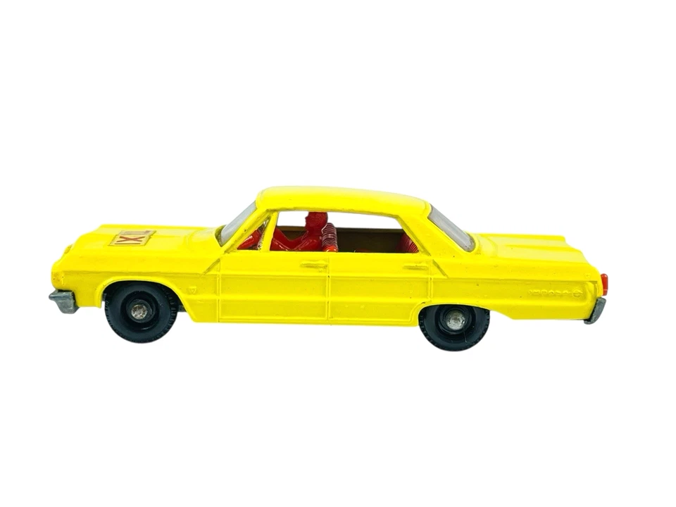 Matchbox Lesney No. Chevy Impala Taxi Cabina Interior 20 Rojo con Caja Estilo E4 Foto 2 de 4