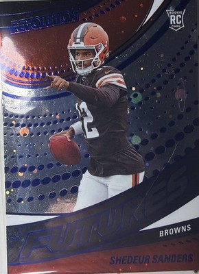 2025 Panini Revolution Futures Shedeur Sanders #19 Blue Cosmo /15 (RC)