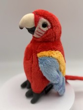 FAO Schwarz Parrot 6.5" Stuffed Plush Toy Bird 2022 Red Blue Yellow